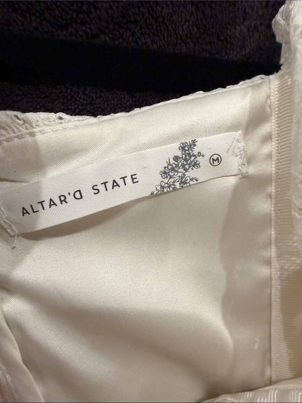 Altar'd State Umbar Embroidered Floral White Lace Dress - Picture 11 of 13